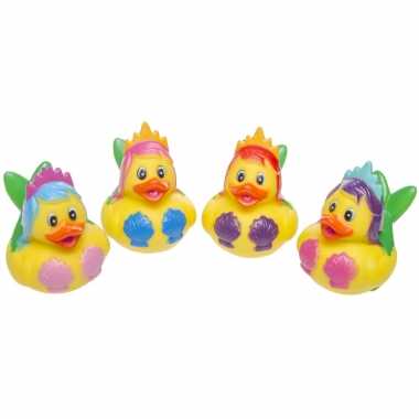 12x badeendjes zeemeerminnen badspeelgoed 5 cm
