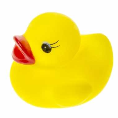 12x badeendtjes geel badspeelgoed 3 cm