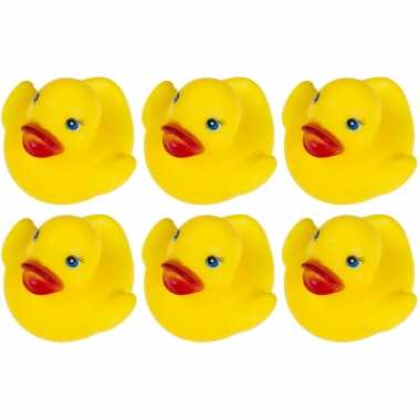 24x badeendjes geel badspeelgoed 5.5 cm