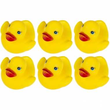 96x badeendjes geel badspeelgoed 5.5 cm