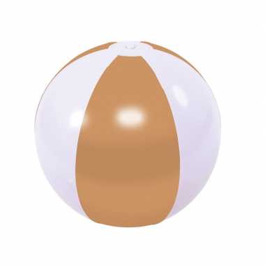 Opblaasbare gouden strandbal 27 cm speelgoed