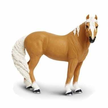 Plastic speelgoed figuur palomino paard hengst 12 cm