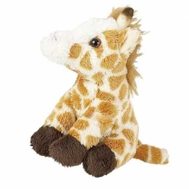 Pluche giraffe knuffel gevlekt sleutelhanger 10 cm speelgoed