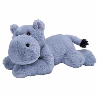 Pluche grijze nijlpaarden knuffel 30 cm speelgoed