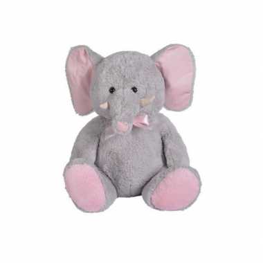 Pluche grijze olifant knuffel 55 cm speelgoed