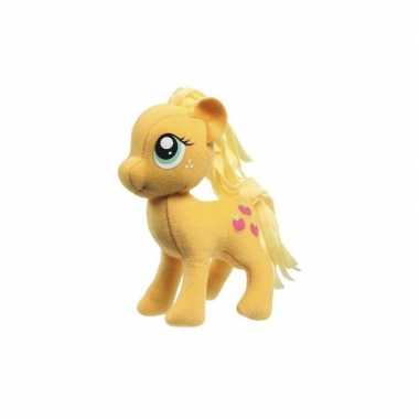 Pluche my little pony applejack speelgoed knuffel oranje 13 cm