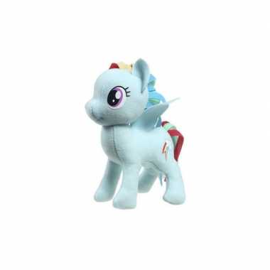 Pluche my little pony rainbow dash speelgoed knuffel blauw 13 cm