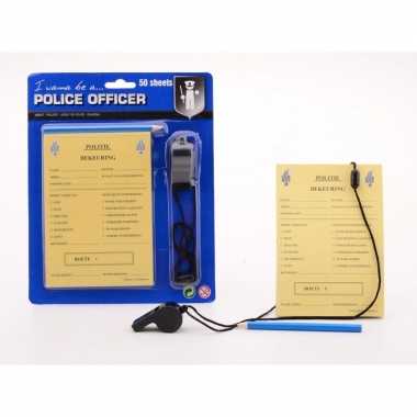 Politie speelgoed accessoires bonnenboekje