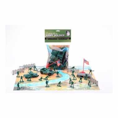 Soldaten speelgoed set en mat