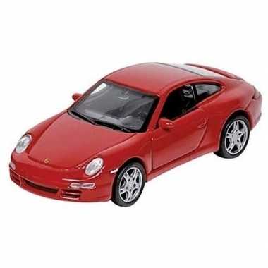 Speelgoed auto porsche 911 rood 1:34