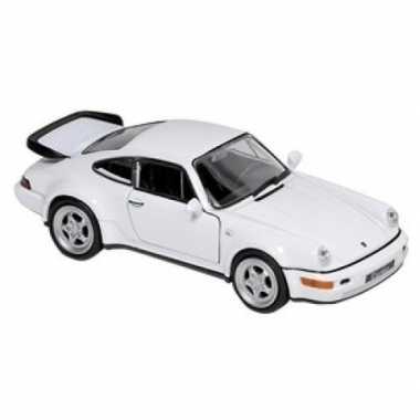 Speelgoed auto porsche 964 carrera wit 1:34