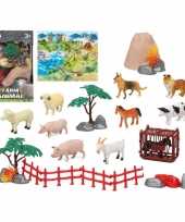 10x plastic boerderij dieren speelgoed figuren voor kinderen