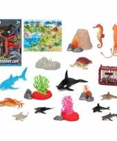 12x plastic zee dieren speelgoed figuren voor kinderen
