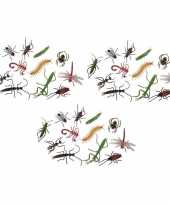 36x plastic speelgoed insecten