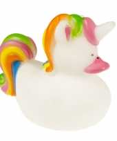 4x eenhoorn unicorn badeendtjes badspeelgoed 7 cm