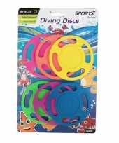 6x gekleurde duikringen duikspeelgoed