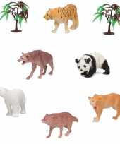6x plastic safari jungle dieren speelgoed figuren 11 cm voor kinderen