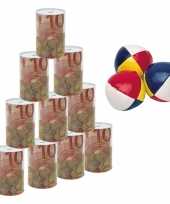 Blikken gooien 10 euro geld biljet blik 23 cm speelset 13 delig speelgoed