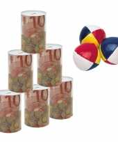Blikken gooien 10 euro geld biljet blik 23 cm speelset 9 delig speelgoed