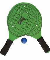 Groene beachball set met tennisracketprint buitenspeelgoed