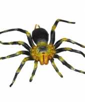 Kunststof zwart gele tarantula spin 16 cm speelgoed
