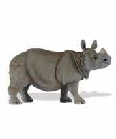 Plastic speelgoed figuur indische neushoorn 12 cm