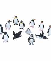 Plastic speelgoed pinguin dieren figuren speelset 10 delig