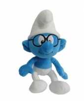 Pluche brilsmurf smurfen knuffel pop 38 cm speelgoed