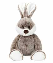Pluche bruine konijn haas knuffel 22 cm speelgoed
