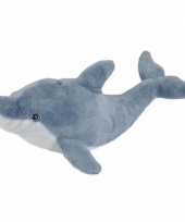 Pluche grijze dolfijn knuffel 60 x 28 cm speelgoed