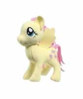 Pluche my little pony fluttershy speelgoed knuffel geel 13 cm