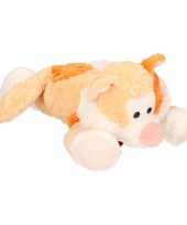 Pluche oranje kat poes knuffel 30 cm speelgoed