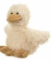 Pluche witte eenden knuffel 21 cm speelgoed