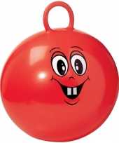 Rode skippybal met smiley gezichtje 45 cm buitenspeelgoed