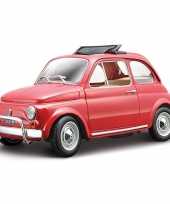 Speelgoed auto fiat 500 1968 rood 1 24