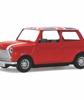 Speelgoed auto mini cooper britse vlag 1 36