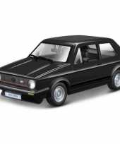 Speelgoed auto volkswagen golf mk1 1979 zwart 1 24