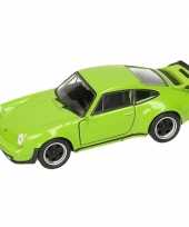Speelgoed groene porsche 911 turbo auto 12 cm 10178147