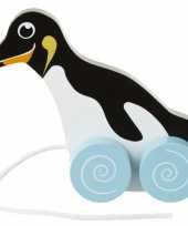 Speelgoed pinguin trekdier 13 cm