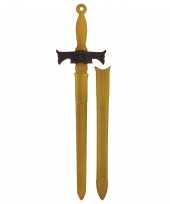 Speelgoed ridder verkleed zwaard goud 66 cm