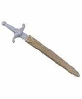 Speelgoed ridder zwaard goud met zilveren schede van 60 cm